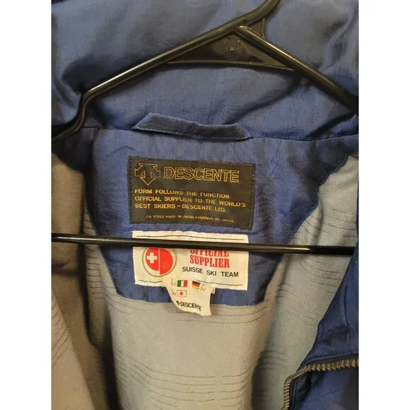 Descente Snowboarding Jacket Size L 1980s Blue/Gray Men’s VINTAGE RARE